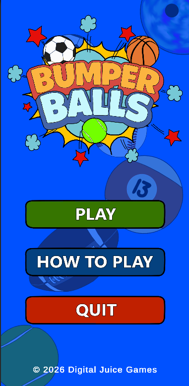 Bumper Balls Main Menu